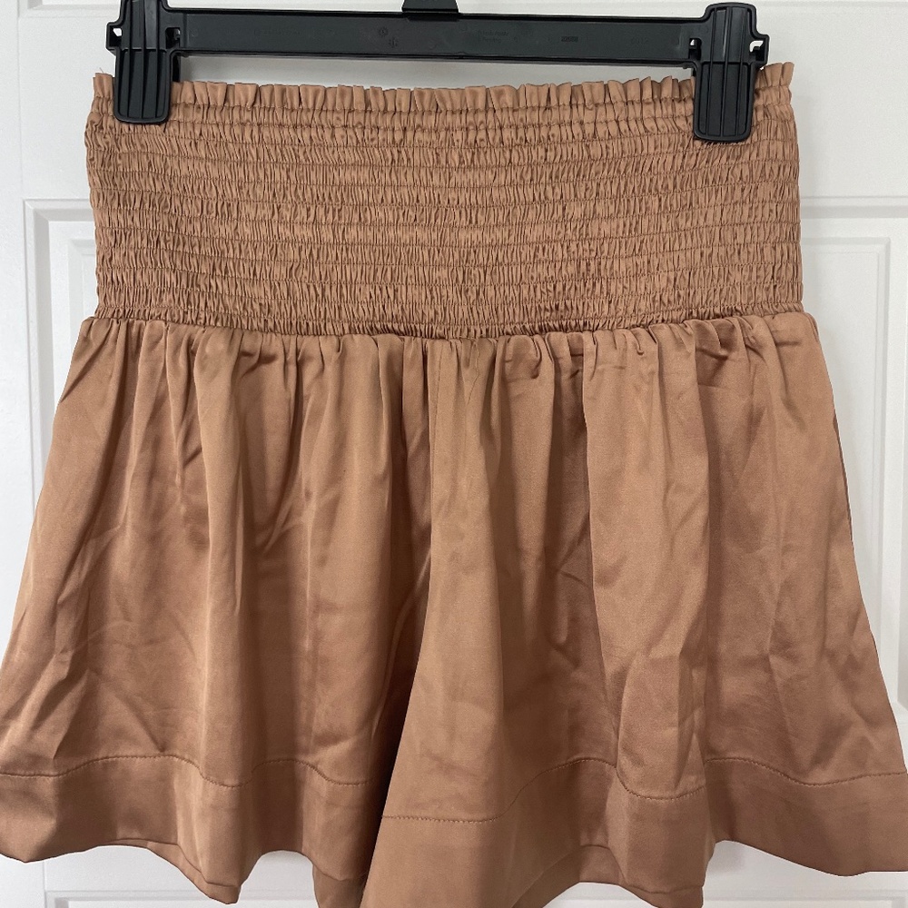 EUC Gold Smocked shorts